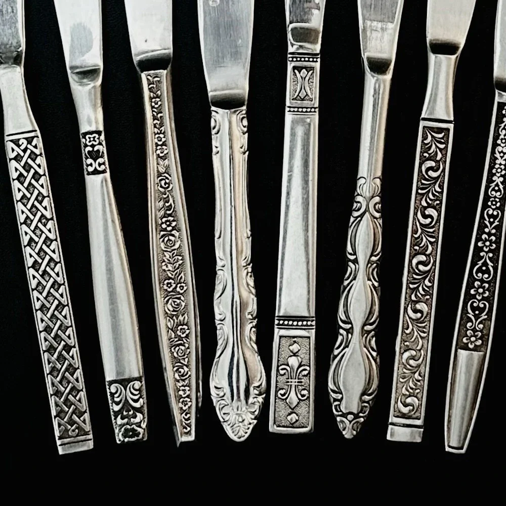 40 Vtg Stainless Flatware Mismatched Japan EKCO National Interpur Oneida Mixed